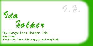 ida holper business card